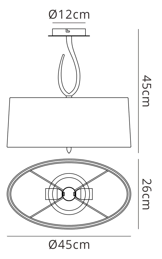 Lua Satin Nickel Ceiling Lights Mantra Semi Flush Fittings